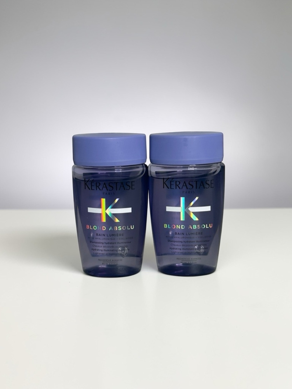 (2) Kérastase Blond Absolu Bain Lumière Hydrating Illuminating Shampoo Travel